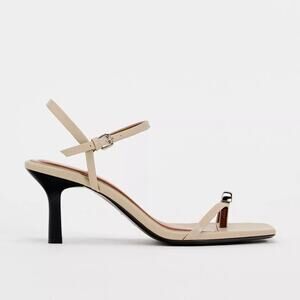 Zara Heeled Toe Post Sandals - Size 6.5